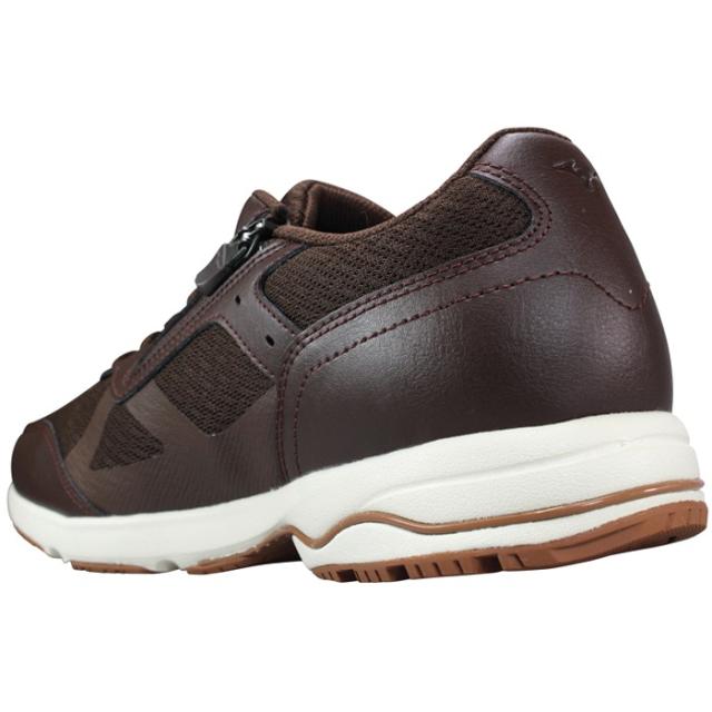 ミズノ MIZUNO ウォーキングシューズ B1GC2502-55 LD アラウンド 4 SW（スーパーワイド） ブラウン 25.5cm〜27cm メンズ ローカットスニーカー シューズ 紐靴 運動靴 サイドファスナー サイドジップ 4E相当 幅広 LD AROUND 4 SW
