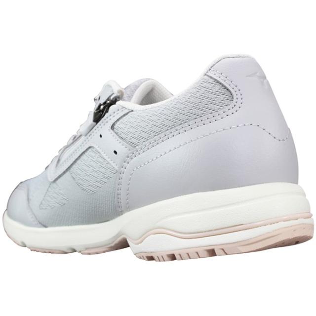 ミズノ MIZUNO ウォーキングシューズ B1GD2500-03 LD アラウンド 4 SW（スーパーワイド）グレー 23cm〜24.5cm レディース ローカットスニーカー 靴 紐靴 運動靴 サイドファスナー サイドジップ 4E相当 幅広 LD AROUND 4 SW