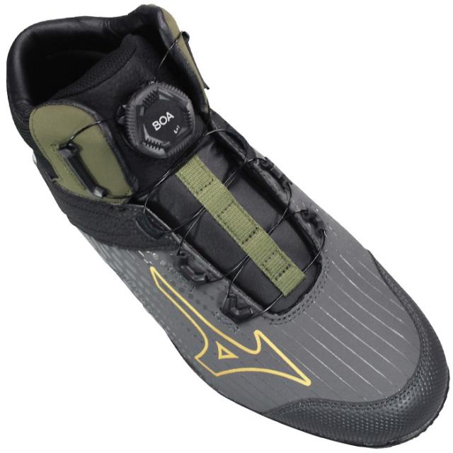 ミズノ mizuno 安全靴 オールマイティ TDII 81H BOA ダイヤル式 F1GA2510 ダークグレー・レッド 26cm〜27.5cm メンズ 安全シューズ 安全靴 作業靴 ハイカット セーフティーシューズ プロスニーカー 紐なし靴