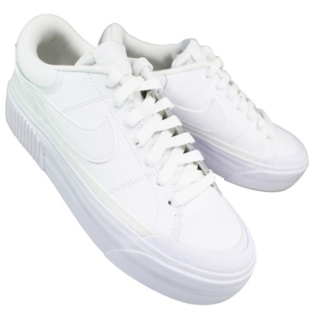 ナイキ NIKE 厚底スニーカー DM7590-101 ウィメンズ ナイキ コート レガシー リフト ホワイト 23cm〜24.5cm レディース スニーカー カジュアルシューズ 靴 紐靴 運動靴 合成皮革 WMNS COURT LEGACY LIFT NIKE ナイキDM7590