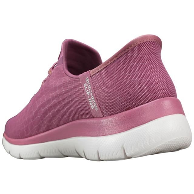 スケッチャーズ SKECHERS ハンズフリーシューズ スリップインズ サミッツ - クラッシー ナイト 150128W ブラック トープ モーブピンク 23cm〜24.5cm レディース スリッポン スリップオン スニーカー 靴 SLIP-INS ワイド 4E幅広