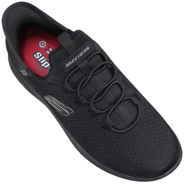スケッチャーズ ハンズフリーシューズ スリップインズ ワーク サミッツSR - コルシン 200205W/BBK ブラック 25.5cm〜27.5cm メンズ スリッポン スリップイン 防滑ソール スニーカー 作業靴 履きやすい靴