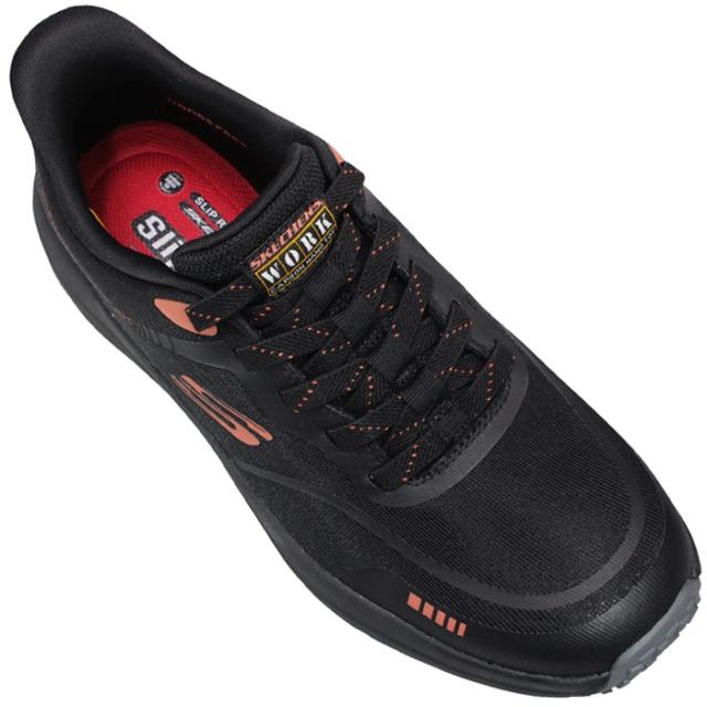 スケッチャーズ スリッポン トランスポーター ライト ベン 200262 安全靴 セーフティースニーカー 先芯入り 25.0cm〜28cm メンズ ハンズフリー スリップイン ワークシューズ 履きやすい靴 防滑 耐滑 感電防止加工