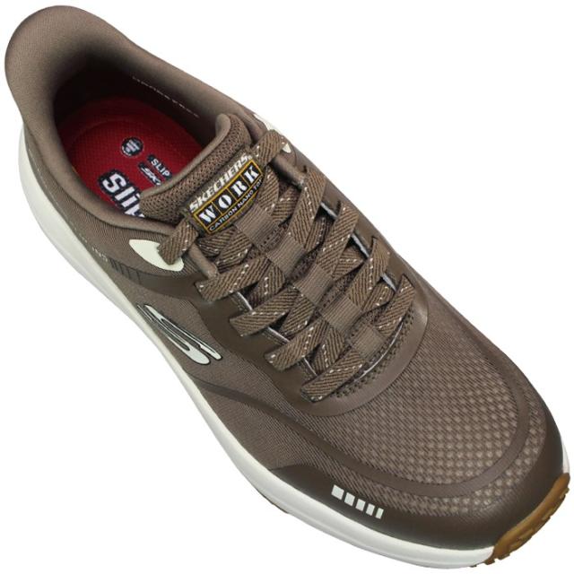 スケッチャーズ スリッポン トランスポーター ライト ベン 200262 安全靴 セーフティースニーカー 先芯入り 25.0cm〜28cm メンズ ハンズフリー スリップイン ワークシューズ 履きやすい靴 防滑 耐滑 感電防止加工