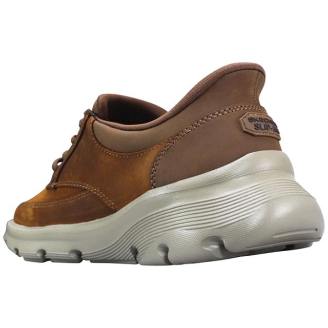 スケッチャーズ ハンズフリーシューズ スリップインズ アーチフィット ガルザ - ローワン 205517 ブラック ダークブラウン 25.5cm〜27cm メンズ スリッポン カジュアル 靴 紳士靴 紐靴 リラックスドフィット SKECHERS