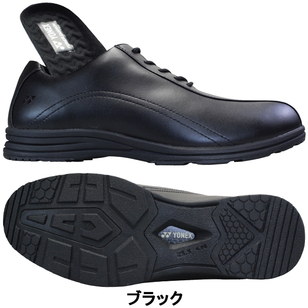 ヨネックス パワークッション ウォーキングシューズ SHWM118W ブラック ネイビー 24.5cm〜27cm メンズ スニーカー 紐靴 4.5E