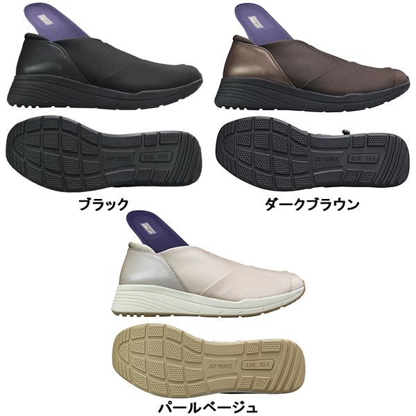 ヨネックス パワークッション ウォーキングシューズ SHWL120 ブラック ダークブラウン パールベージュ 23cm〜24.5cm レディース