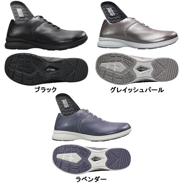 ヨネックス パワークッション ウォーキングシューズ SHW L122 ブラック グレイッシュパール ラベンダー 22.5cm〜24.5cm レディース シューズ スニーカー 紐靴