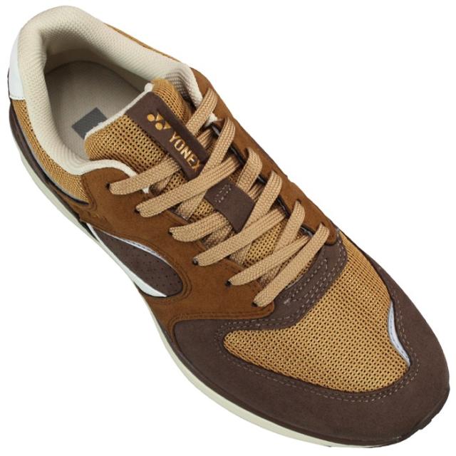 YONEX ヨネックス パワークッション ウォーキングシューズ SHW123 キャメル/ブラウン・カーキ 25cm〜27cm メンズ ユニセックス ウォーキング シューズ 幅広 スニーカー 紐靴 3.5E