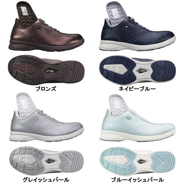 YONEX ヨネックス パワークッション ハンズフリーウォーキングシューズ SHWL130W 22.5cm〜24.5cm レディース スニーカー 靴 紐靴 ハンズフリーシューズ オフコートシューズ 撥水 抗菌防臭 ファスナー付き チャック付き