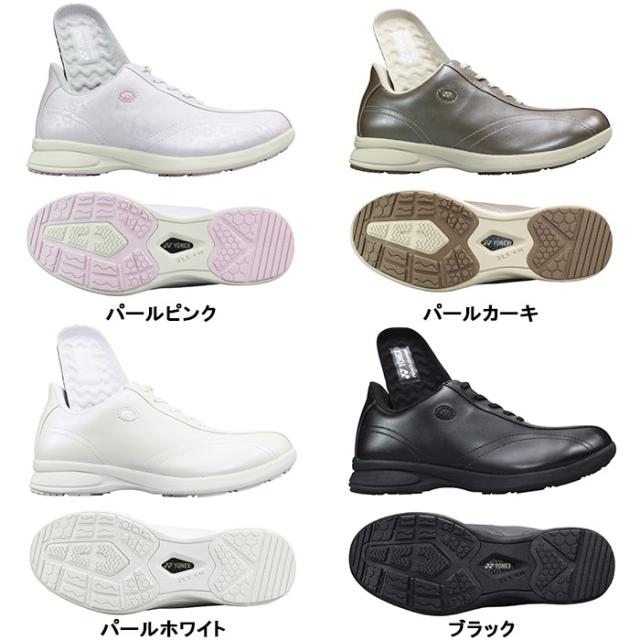 YONEX ヨネックス パワークッション ハンズフリーウォーキングシューズ SHWL130W 22.5cm〜24.5cm レディース スニーカー 靴 紐靴 ハンズフリーシューズ オフコートシューズ 撥水 抗菌防臭 ファスナー付き チャック付き