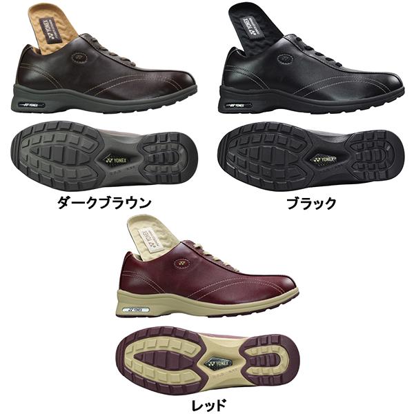 ヨネックス パワークッション ウォーキングシューズ SHWL30F ブラック レッド ダークブラウン 23cm〜24.5cm レディース スニーカー 紐靴