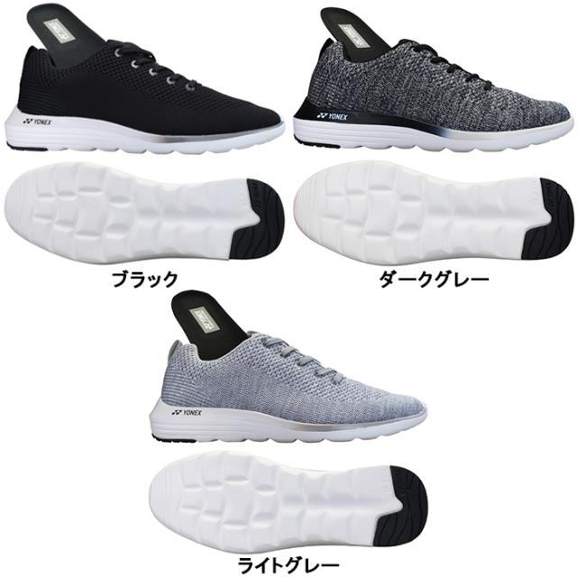 ヨネックス パワークッション ウォーキングシューズ パワークッション M01Y メンズ ブラック ダークグレー ライトグレー 24.5cm〜28cm ウォーキングシューズ スニーカー 紐靴 3.5E ゆったり ファスナー付き power cushion YONEX