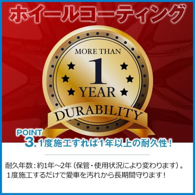 【ホイールコーティング施工チケット】超光沢＆防汚タイプ　■ホイールディスク面+裏リムの施工チケット_3