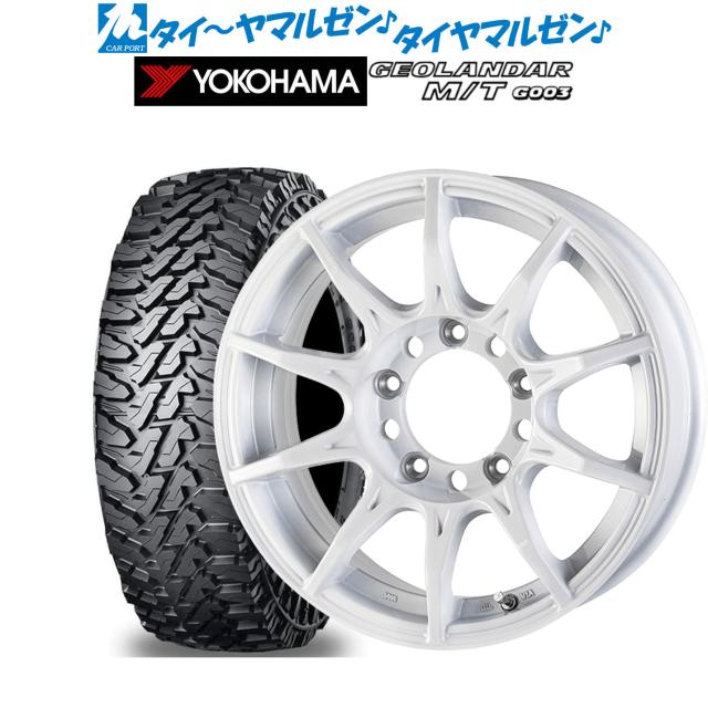 サマータイヤ ホイール4本セット 5ZIGEN ゴジゲン ブラックマン ジーアイ ホワイト 16インチ 5.5J ヨコハマ GEOLANDAR ジオランダー M/T (G003) 215/70R16 100/97Q LT