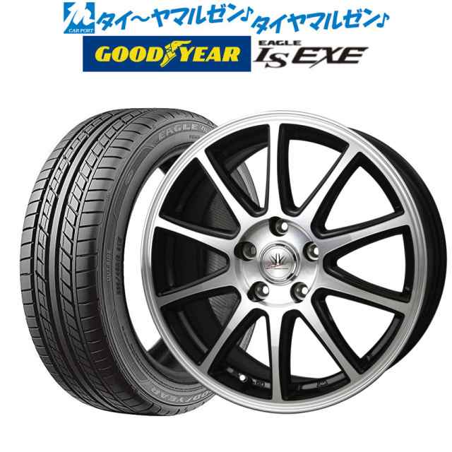 サマータイヤ ホイール4本セット BADX ロクサーニスポーツ SP10 ブラックポリッシュ 17インチ 7.0J グッドイヤー イーグル LS EXE(エルの通販は