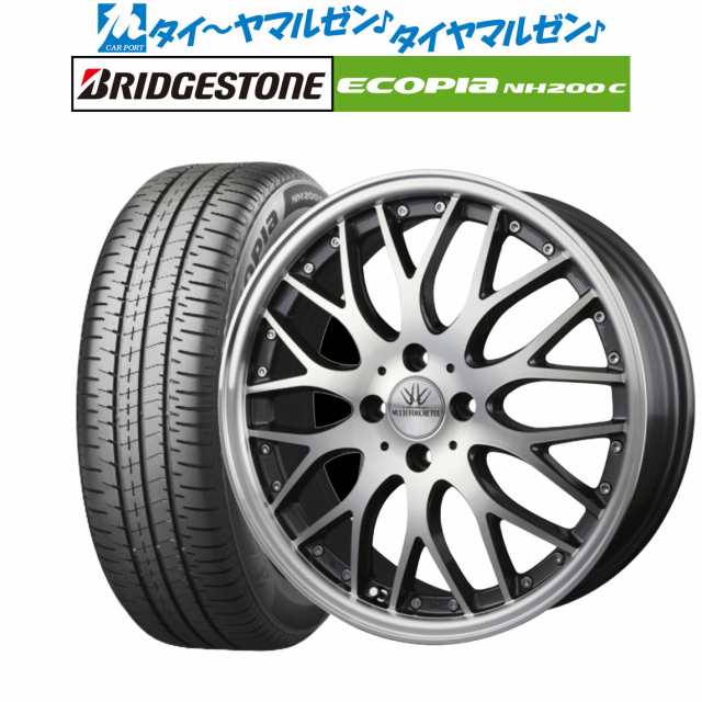 サマータイヤ ホイール4本セット BADX ロクサーニ マルチフォルケッタ ガンメタポリッシュ 15インチ 5.0J ブリヂストン ECOPIA エコピア の通販は