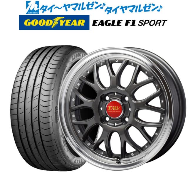 サマータイヤ ホイール4本セット トライアルファ レオウイング RM9 グロスガンメタリック 16インチ 6.0J グッドイヤー イーグル F1 SPORT 195/50R16 84V