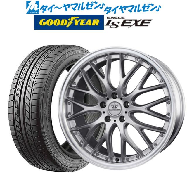 サマータイヤ ホイール4本セット BADX ロクサーニ マルチフォルケッタ ハイパーシルバー/リムポリッシュ 19インチ 8.0J グッドイヤー イの通販は