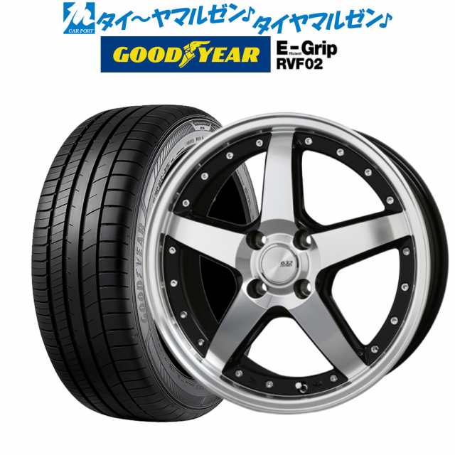 BADX ロクサーニ グラスターファイブ ブラック/フェイスポリッシュ 15インチ 4.5J グッドイヤー エフィシエント グリップ RVF02 165/55R1の通販は