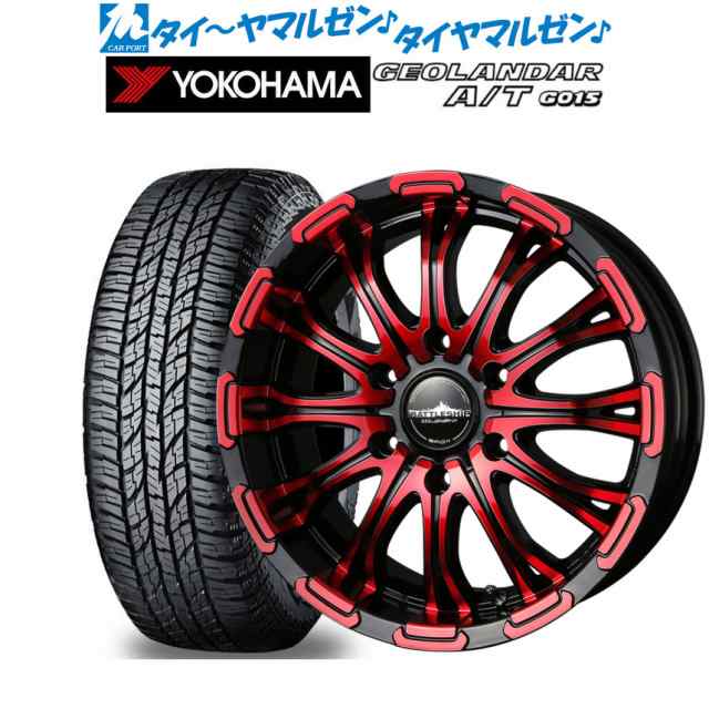 サマータイヤ ホイール4本セット BADX ロクサーニ バトルシップ Limited Red レッドクリアポリッシュ 16インチ 6.5J ヨコハマ  GEOLANDAR ｜au PAY マーケット