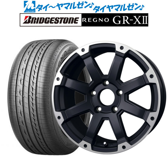 サマータイヤ ホイール4本セット BADX ロックケリー ROCK KELLY MX-I マットブラック/リップポリッシュ 17インチ 7.5J ブリヂストン REGNの通販は