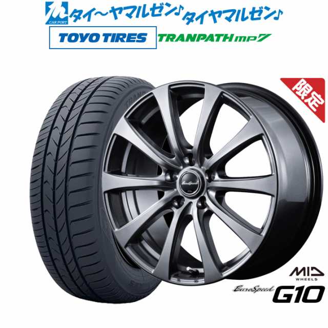 【数量限定】MID ユーロスピード G-10 16インチ 6.5J トーヨータイヤ トランパス mp7 195/60R16 サマータイヤ ホイール4本セット