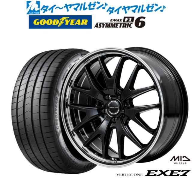 MID ヴァーテック ワン EXE7 17インチ 7.0J グッドイヤー イーグル F1 アシメトリック6 225/45R17 サマータイヤ ホイール4本セットの通販は