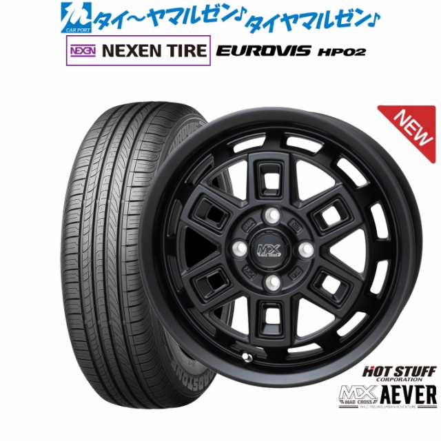 ホットスタッフ マッドクロス アイヴァー 14インチ 5.0J NEXEN ネクセン ロードストーン ユーロビズ HP02 165/65R14 サマータイヤ ホイ