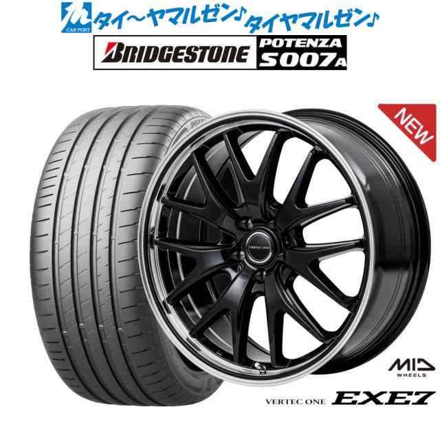 MID ヴァーテック ワン EXE7 18インチ 8.0J ブリヂストン POTENZA ポテンザ S007A 235/45R18 サマータイヤ  ホイール4本セット｜au PAY マーケット