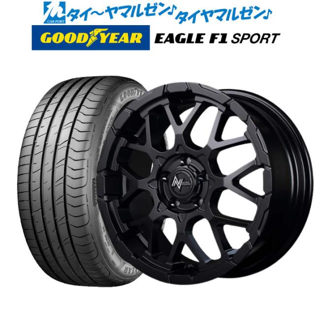 サマータイヤ ホイール4本セット MID ナイトロパワー M28 バレット S セミグロスブラック 16インチ 7.0J グッドイヤー イーグル F1 SPORTの通販は