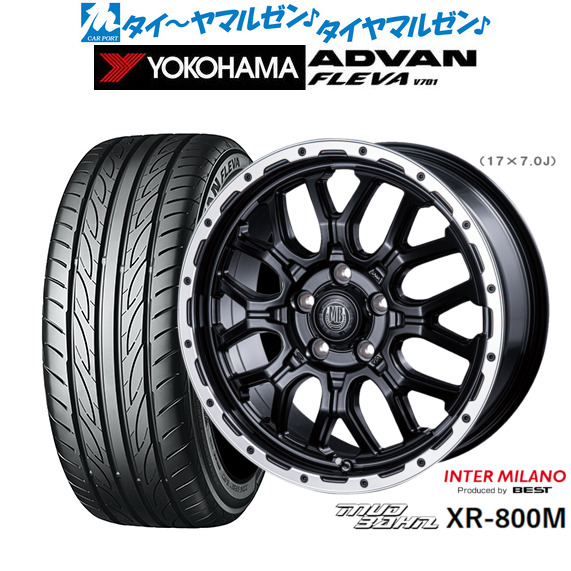インターミラノ マッドバーン XR-800M 18インチ 7.5J ヨコハマ ADVAN アドバン フレバ V701 215/40R18 サマータイヤ ホイール4本セットの通販は 217,800円