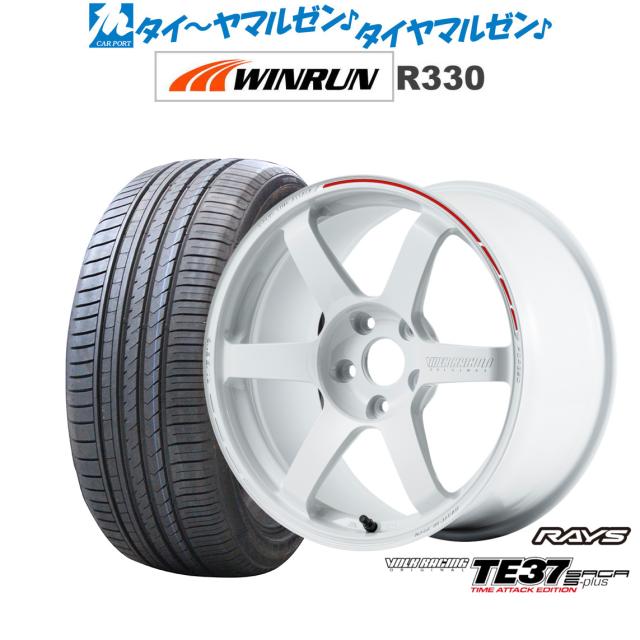 レイズ ボルクレーシング TE37 サーガ S-plus TIME ATTACK EDITION 18インチ 7.5J WINRUN ウインラン R330 235/45R18 サマータイヤ ホイール4本セット