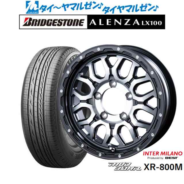 インターミラノ マッドバーン XR-800M 16インチ 5.5J ブリヂストン ALENZA アレンザ LX100 175/80R16 サマータイヤ ホイール4本セットの通販は