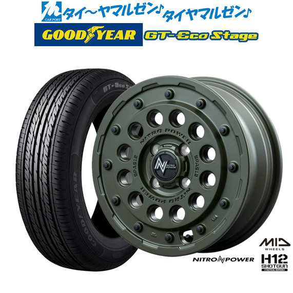 MID ナイトロパワー H12 ショットガン タクティカルエディション 15インチ 5.0J グッドイヤー GT-エコ ステージ 165/65R15 サマータイヤ の通販は