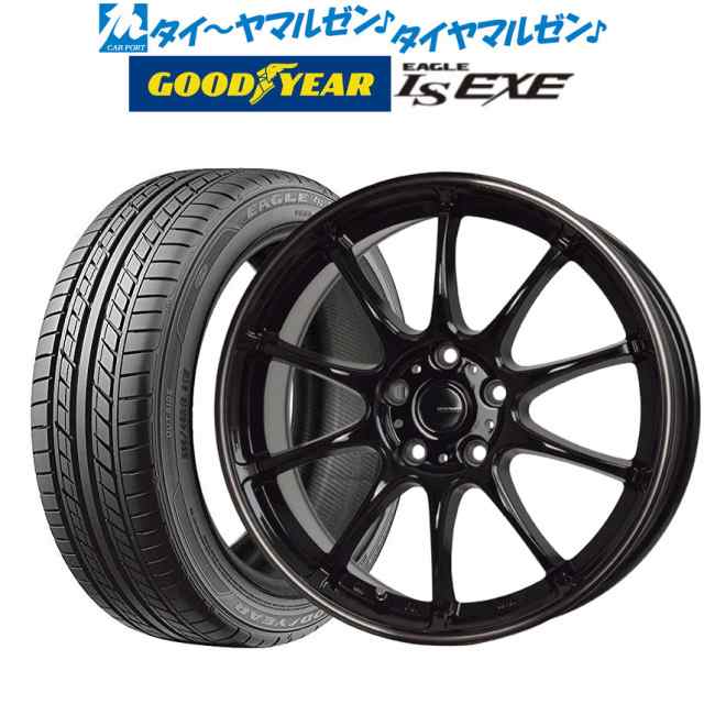 ホットスタッフ G.speed P-07 17インチ 7.0J グッドイヤー イーグル LS EXE（エルエス エグゼ） 205/40R17 サマータイヤ ホイール4本セッ