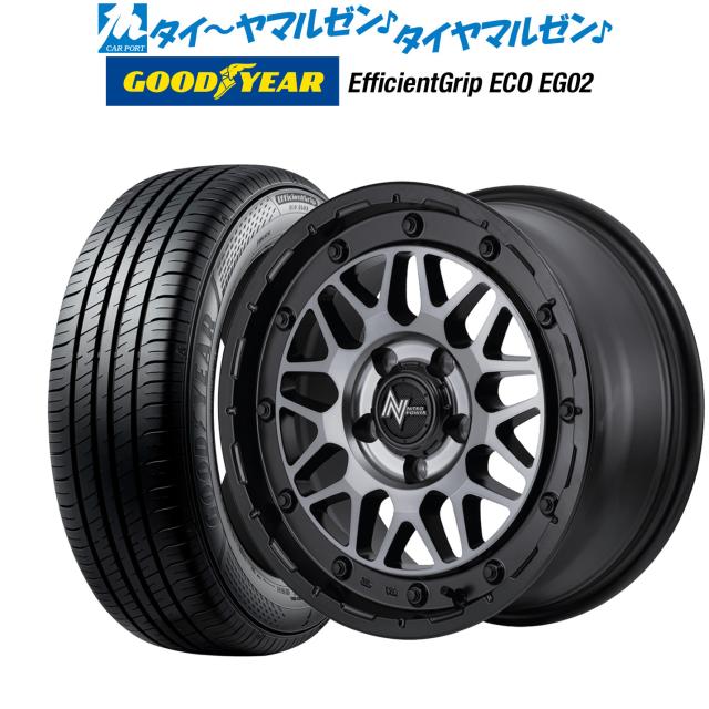 MID ナイトロパワー M29 スティンガー 16インチ 6.0J グッドイヤー エフィシエント グリップ エコ EG02 195/60R16 サマータイヤ ホイール4本セット