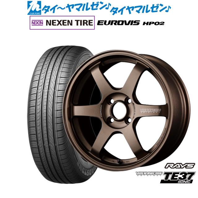 レイズ ボルクレーシング TE37 SONIC(ソニック) 15インチ 5.0J NEXEN ネクセン ロードストーン ユーロビズ HP02 165/65R15 サマータイヤ ホイール4本セット 103,700円