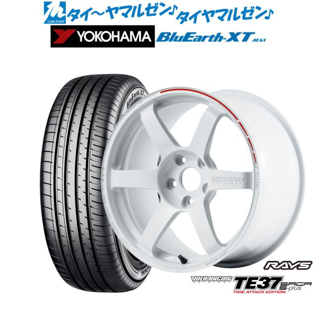 レイズ ボルクレーシング TE37 サーガ S-plus TIME ATTACK EDITION 18インチ 7.5J ヨコハマ BluEarth ブルーアース XT (AE61) 235/60R18 サマータイヤ ホイール4本セットの通販は 386,700円