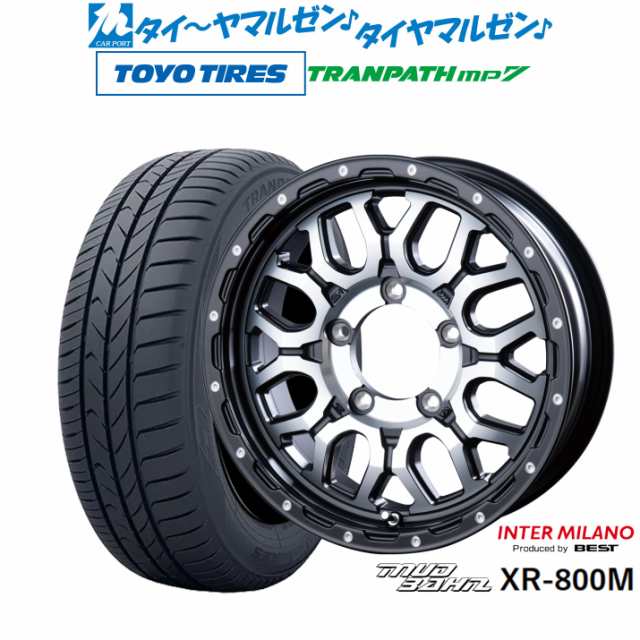 インターミラノ マッドバーン XR-800M 16インチ 5.5J トーヨータイヤ トランパス mp7 215/70R16 サマータイヤ ホイール4本セット