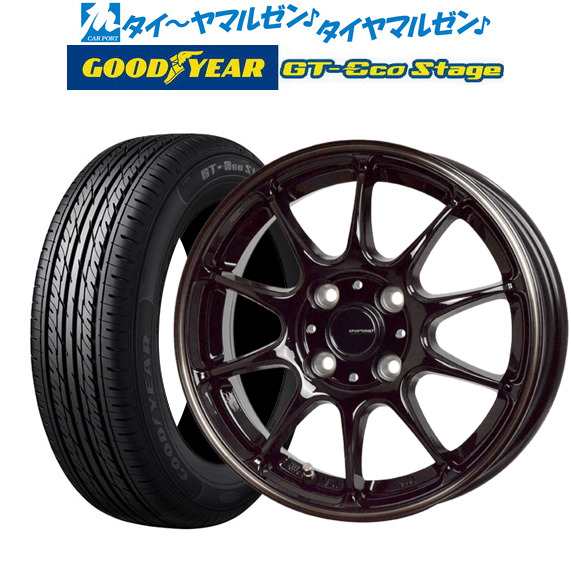 ホットスタッフ G.speed P-07 15インチ 4.5J グッドイヤー GT-エコ ステージ 165/65R15 サマータイヤ ホイール4本セット