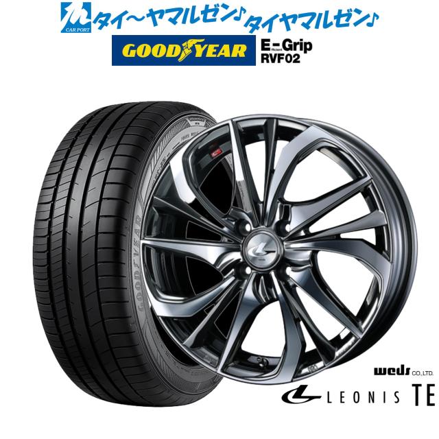 ウェッズ レオニス TE ブラックメタリックコート/ミラーカット 16インチ 6.0J グッドイヤー エフィシエント グリップ RVF02 205/60R16 92V サマータイヤ ホイール4本セットの通販は