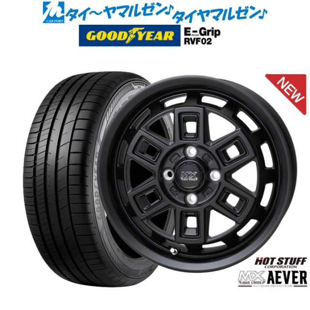 ホットスタッフ マッドクロス アイヴァー 15インチ 4.5J グッドイヤー エフィシエント グリップ RVF02 165/55R15 サマータイヤ ホイール