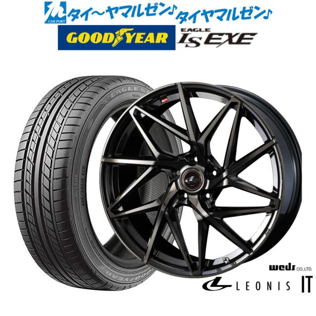 サマータイヤ ホイール4本セット ウェッズ レオニス IT パールブラックミラーカット/チタントップ 17インチ 7.0J グッドイヤー イーグル LS EXE（エルエス エグゼ） 205/40R17 84W XLの通販は