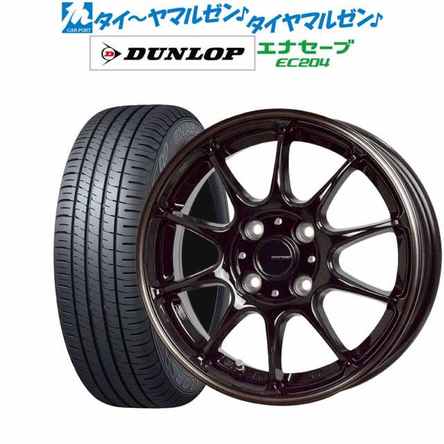 ホットスタッフ G.speed P-07 16インチ 6.0J ダンロップ ENASAVE エナセーブ EC204 195/55R16 サマータイヤ ホイール4本セット