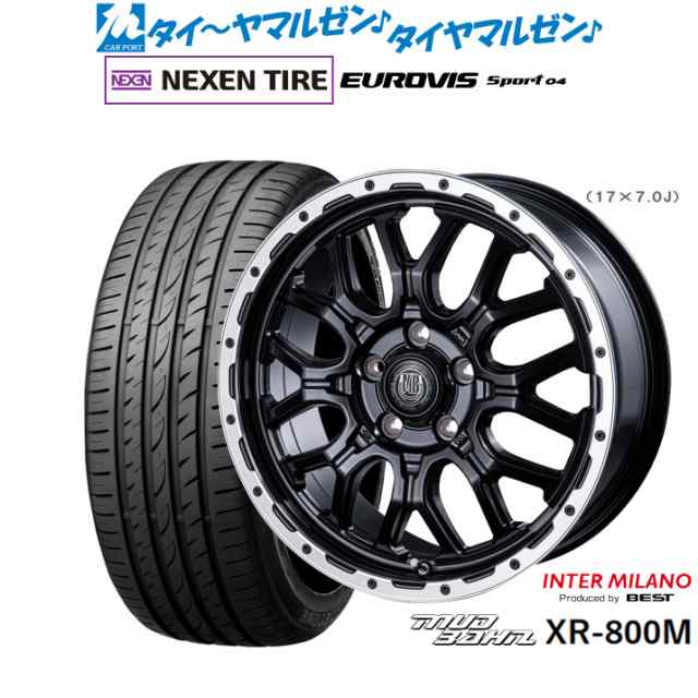 インターミラノ マッドバーン XR-800M 17インチ 7.0J NEXEN ネクセン ロードストーン ユーロビズ Sport 04 215/50R17 サマータイヤ ホイ