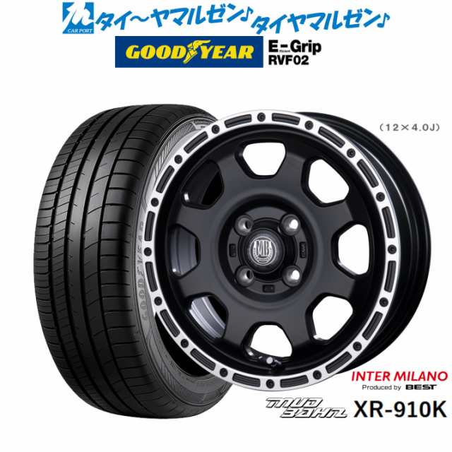 インターミラノ マッドバーン XR-910K 15インチ 4.5J グッドイヤー エフィシエント グリップ RVF02 165/60R15 サマータイヤ ホイール4本の通販は