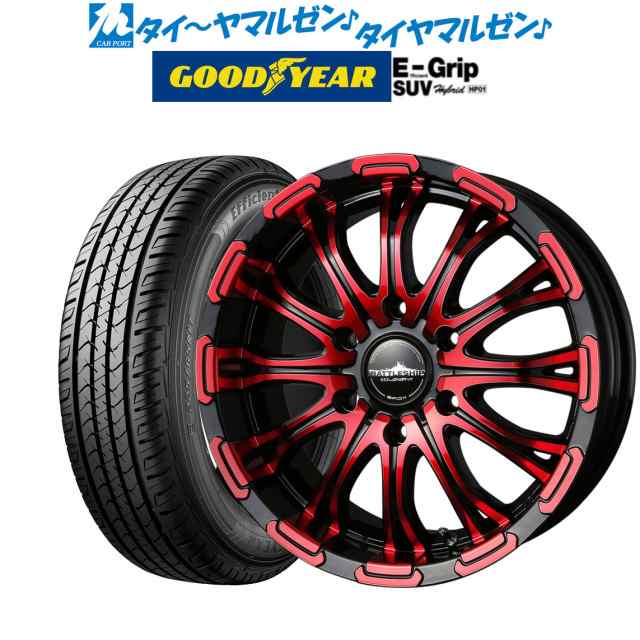 サマータイヤ ホイール4本セット BADX ロクサーニ バトルシップ Limited Red レッドクリアポリッシュ 16インチ 6.5J  グッドイヤー エフィ｜au PAY マーケット