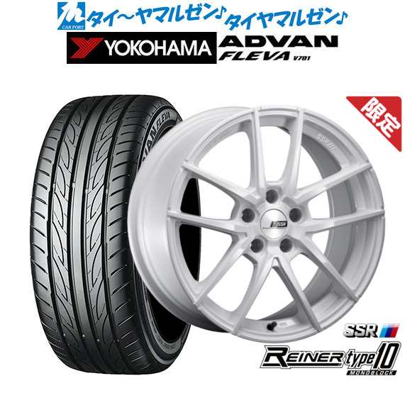 タナベ SSR ライナー タイプ10 モノブロック 18インチ 7.5J ヨコハマ ADVAN アドバン フレバ V701 235/55R18 サマータイヤ ホイール4本セの通販は