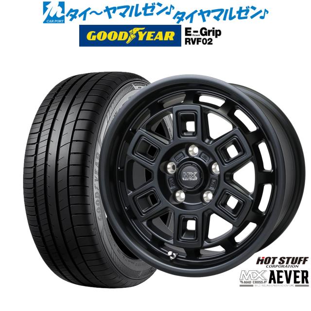 ホットスタッフ マッドクロス アイヴァー  17インチ 7.0J グッドイヤー エフィシエント グリップ RVF02 205/55R17 サマータイヤ ホイール4本セット
